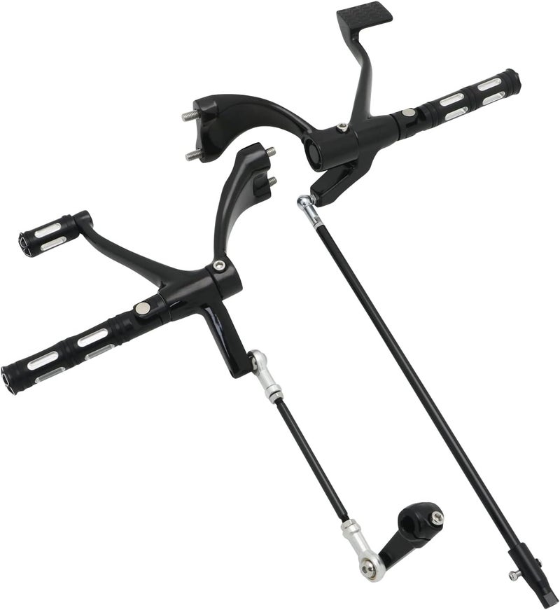 FENGREN Motorcycle Forward Controls Complete Kit Pegs Levers Linkages for Harley 2014-2022 Sportster XL 883 1200 Forty Eight XL883/C/N/L/R, XL1200C/R/L/N/X(Black) - Image 1